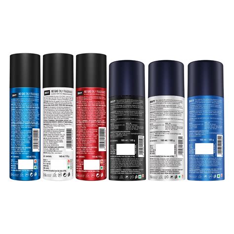 Buy ENVY Pack of 6 Deos (EXUDE, Sigma, Vibe 165ml + Absolute + Dark ...