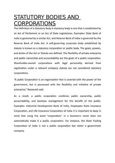 Statutory Bodies Meaning In Malayalam at Casey Hall blog