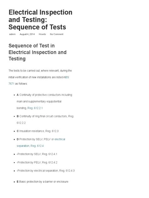 Electrical Testing Procedures UK 的图像结果