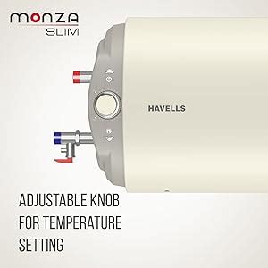 Buy Havells Monza Slim (Left) 4S 15 Litre Storage Water Heater (Geyser ...