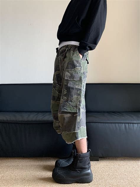 Retro Camouflage Workwear Baggy Jorts | Thesupermade®