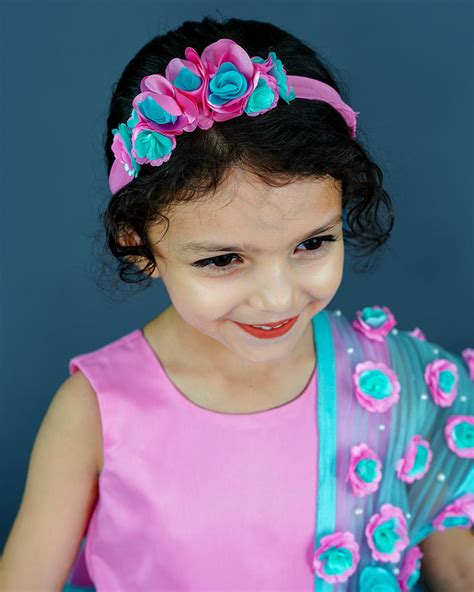 Buy Blue and Green Combo Organza Gown for Kids Online | Girls Party ...
