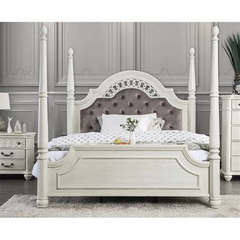 Poster Bed: Tufted Panel White Bed – GKW Retail