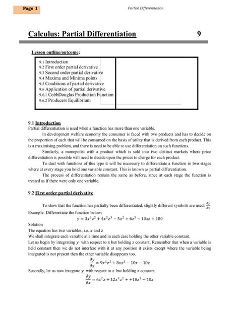 Image result for Partial Differentiation Tutorial