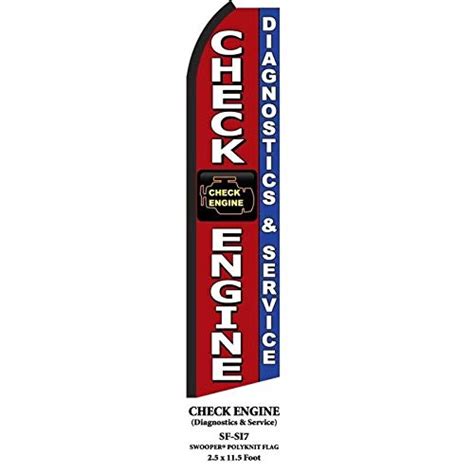 Check Engine SWOOPER Flag (Mount and Poles are Not Included) : Amazon ...