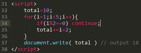 Continuous Statement in JavaScript 的图像结果