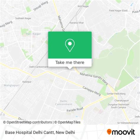 How to Get to Base Hospital Delhi Cantt by Bus, Metro or Train?