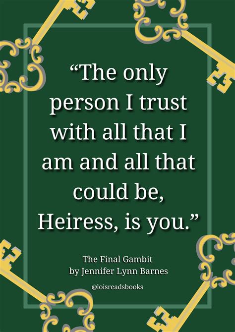 The Final Gambit by Jennifer Lynn Barnes – Quote – Loisreadsbooks