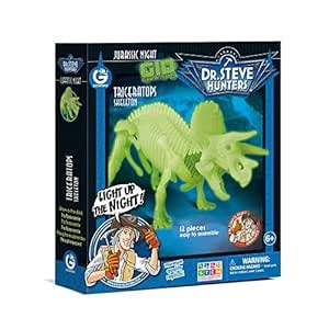Buy Geoworld Jurassic Night Triceratops Toy, Glow In The Dark Online at ...