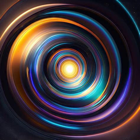 Abstract vortex hyperspace tunnel abstract fractal space with shining ...