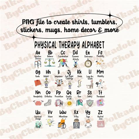 Physical Therapy Alphabet PNG, ABC of Physical Therapy, PT Pta ...