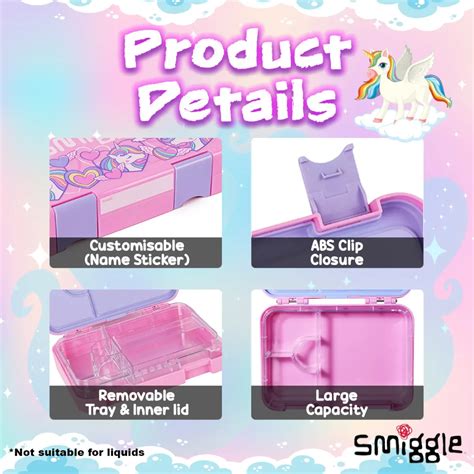 Buy Smiggle Fly Hi Bento Lunch Box for Kids with Removable Inner Tray ...