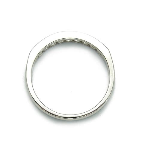 ブラックダイヤ ハーフエタニティ―(一文字) リング 9ps 0.25～0.30ct(Total) プラチナ エメットジュエリー 保証書付【R ...