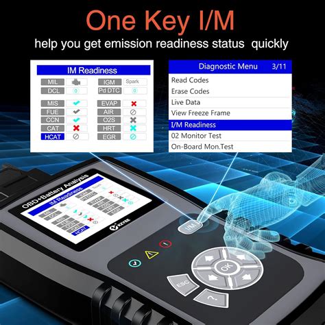 KZYEE KM301 OBD2 Scanner with Battery Tester, Check India | Ubuy