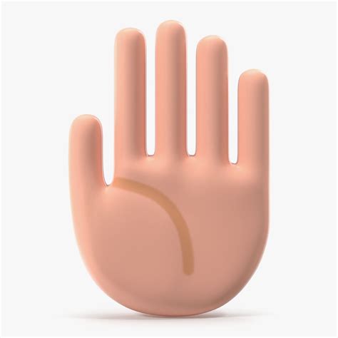 Raised Hand Emoji 3D Model $9 - .3ds .blend .c4d .fbx .max .ma .lxo ...
