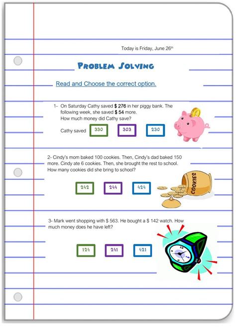 Image result for Problem Solving Activity Worksheets