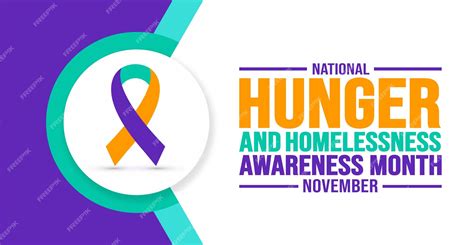 Premium Vector | November is national hunger and homelessness awareness ...