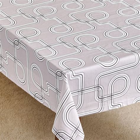 Buy Drake Monochrome Cotton Printed 6-Seater Table Cloth - 200x150cm ...