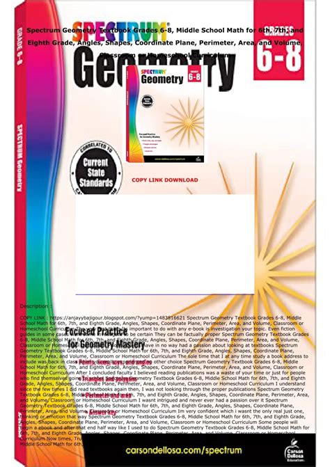 DOWNLOAD [PDF] Spectrum Geometry Textbook Grades 6-8, Middle School ...