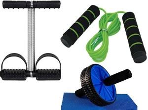 FITZILLA Savgyan High Quality Singal Spring Tummy Trimmer With Ab Wheel ...