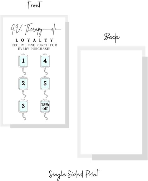 Buy IV Intravenous Therapy Loyalty Card | 50 Pack | 2x3.5 inch Business ...