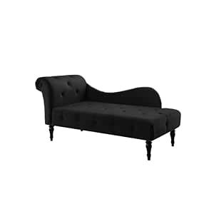 Majestic Wooden Hub | Velvet Luxury Button Tuffted Chaise Lounge Couch ...