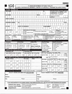 2022-2026 Form IL Confidential Morbidity Report of Sexually Transmitted ...