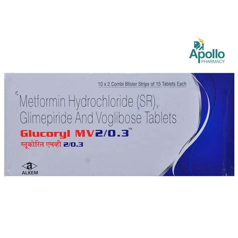 Glucoryl MV 2/0.3 Tablet 15's Price, Uses, Side Effects, Composition ...