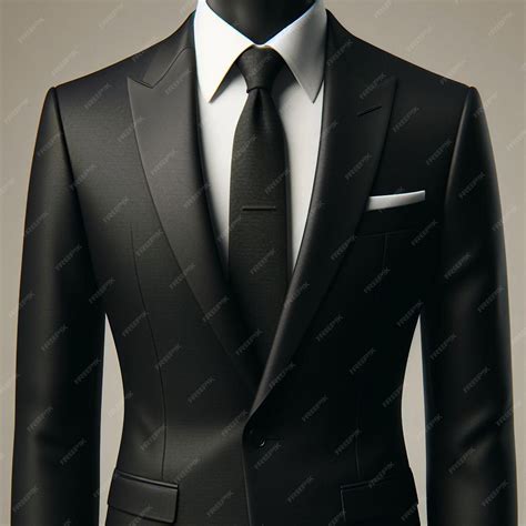Premium Photo | A black suit with a white shirt and a black tie
