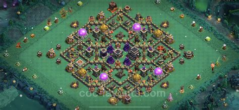 Base TH9 with Link, Hybrid Anti Dragon - Town Hall Level 9 Base Copy ...