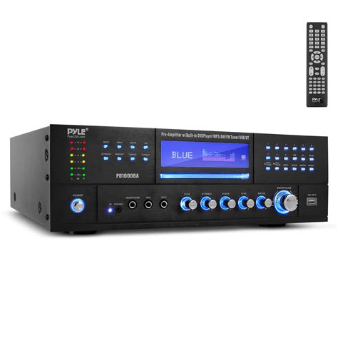 Pyle4 Channel Wireless Bluetooth Power Amplifier 1000w Stereo Speaker ...