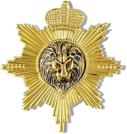 Buy Mahi Crown and Roaring Lion-Shaped Wedding Brooch/Lapel Pin for Men ...
