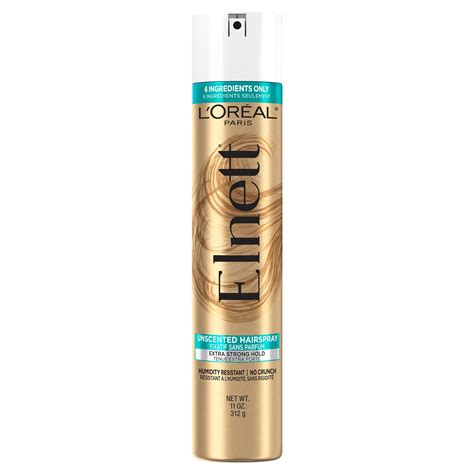 L'Oréal Paris Elnett Satin Extra Strong Hold Hairspray, Unscented ...