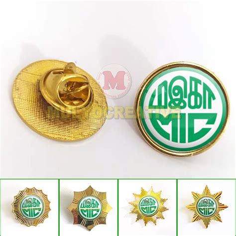 Pesan Collar Pin MIC All Model Malaysian Indian Congress - Lapis Resin ...