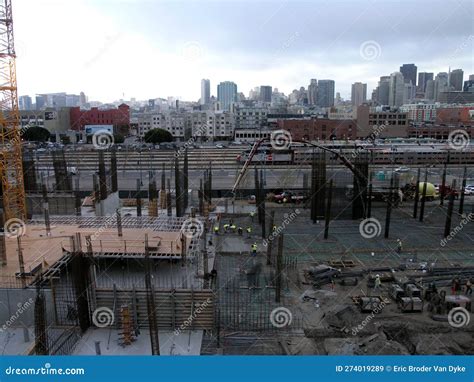 People Works at High-rise Construction Site on Ground Floor Editorial ...