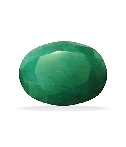 9 Astro Gems & Jewels Natural Green Emerald Oval Gemstone Panna 6.25-6. ...