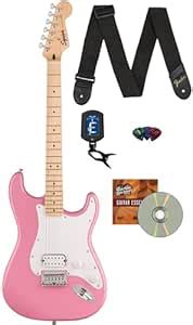 Fender Squier Sonic Stratocaster HT H - Flash Pink Bundle with Tuner ...