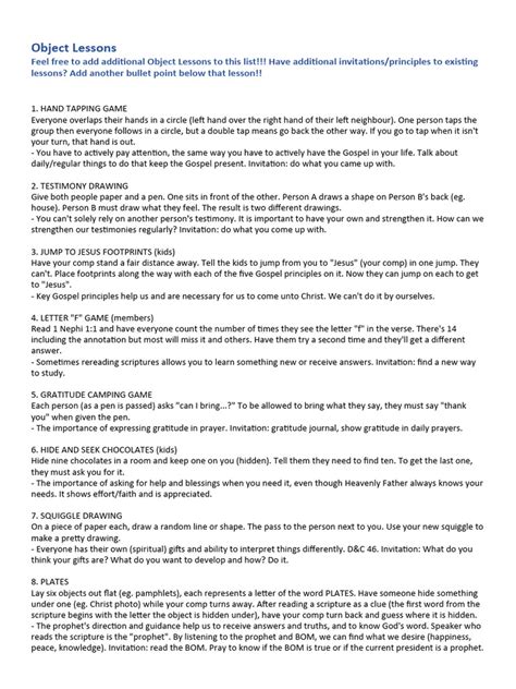 Image result for Object Lesson New