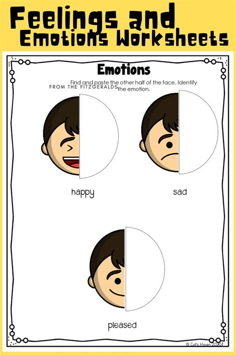 Feeling Worksheet 的图像结果