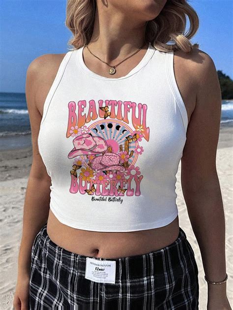 Veykashi Casual Minimalist Pink Western Cowboy Hat Pattern Loose Fit ...