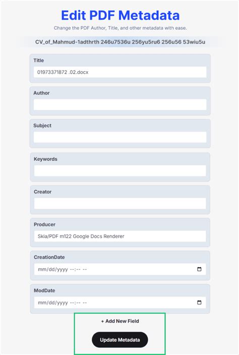 Edit File Metadata 的图像结果