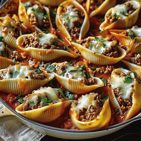 Beef-Stuffed Shells with Creamy Ricotta Filling - Recipes by Janet