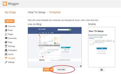 Image result for Customize Blogger Template