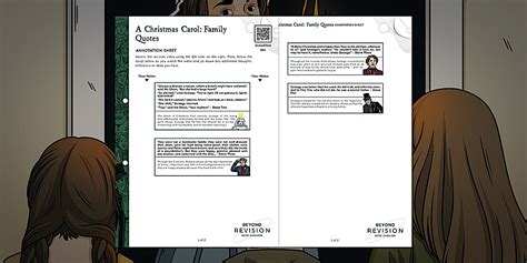 A Christmas Carol: Family Key Quotes Annotation Sheet