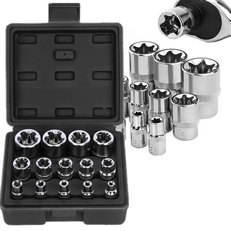 Serplex® 14-Piece E-TORX Socket Set Steel Female Torx Socket Set ...