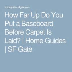 Image result for Installing Baseboard Before Carpet