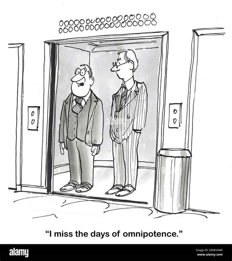 BW cartoon of two professional men, one is saying he misses the 'days ...