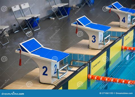 Olympic-sized Indoor Swimming Pool Stock Image - Image of aqua ...