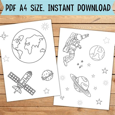 Space Coloring Pages 的图像结果