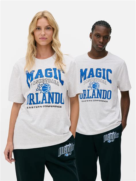 Men's;Women's;Unisex Gray Heather NBA Orlando Magic T-Shirt | Primark